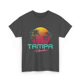 Tampa Florida Retro Art T-Shirt - Dark Heather