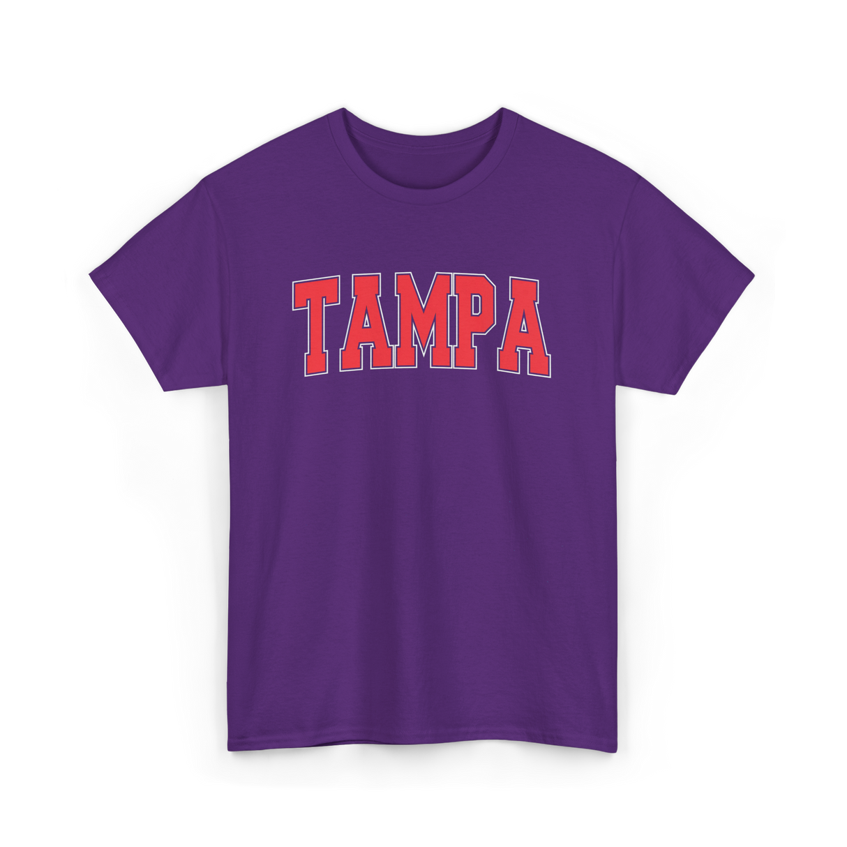 Tampa Florida Sports Varsity Style T-Shirt - Purple