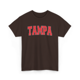 Tampa Florida Sports Varsity Style T-Shirt - Dark Chocolate