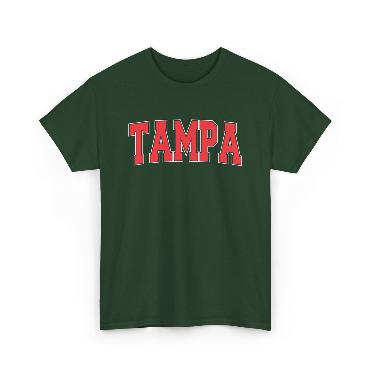 Tampa Florida Sports Varsity Style T-Shirt - Forest Green