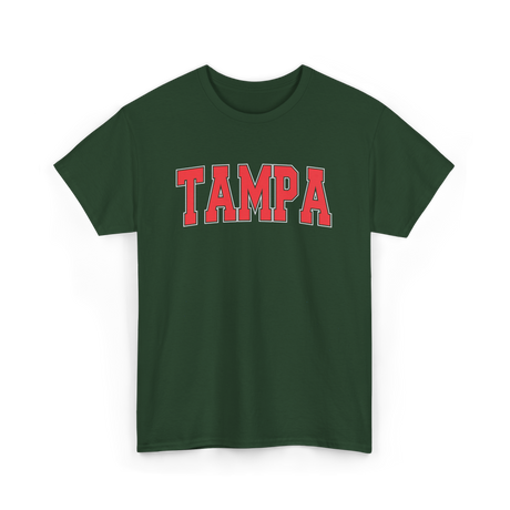 Tampa Florida Sports Varsity Style T-Shirt - Forest Green