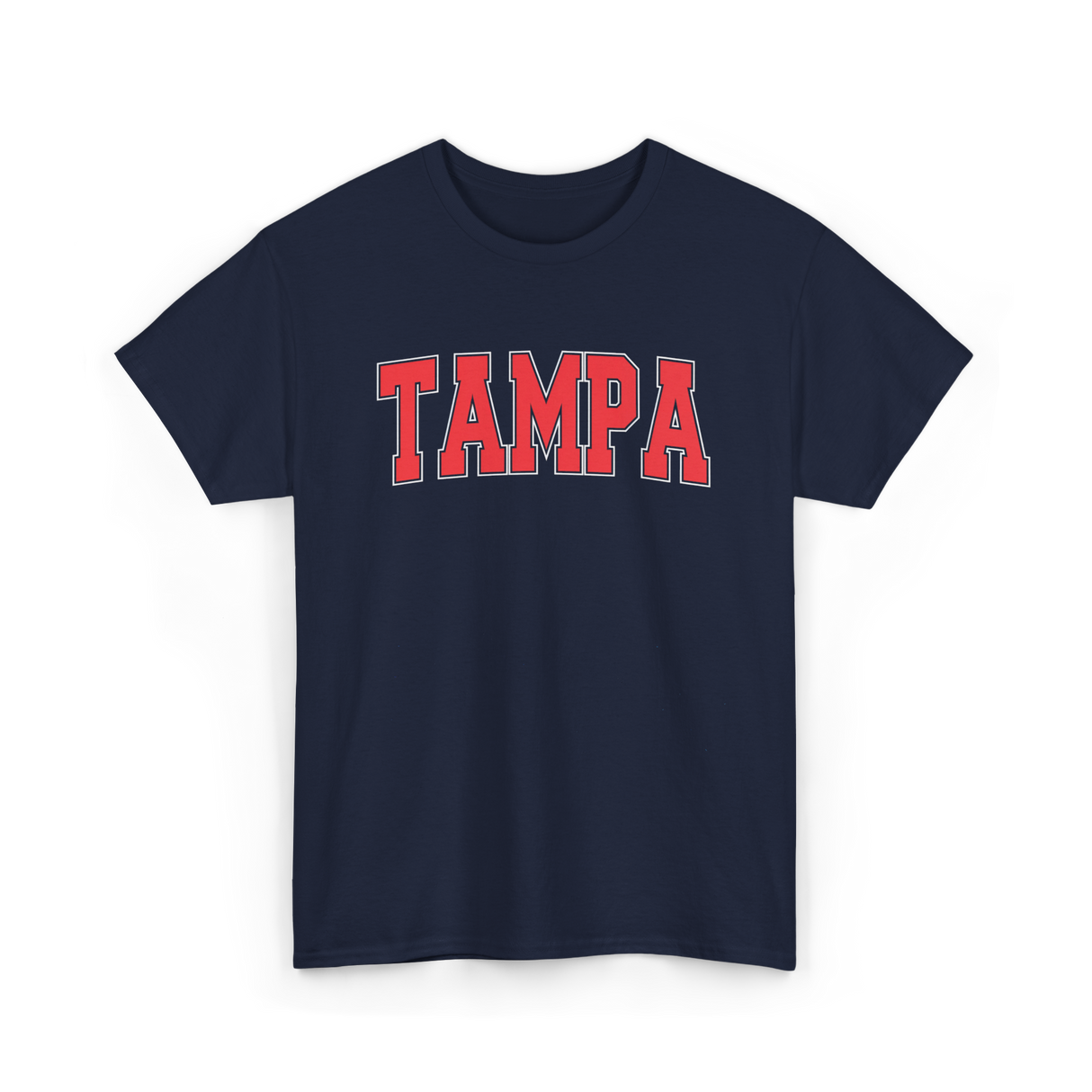 Tampa Florida Sports Varsity Style T-Shirt - Navy