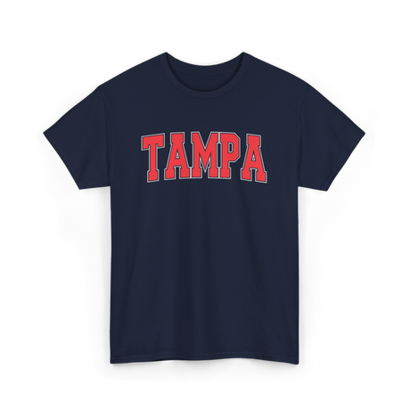 Tampa Florida Sports Varsity Style T-Shirt - Navy