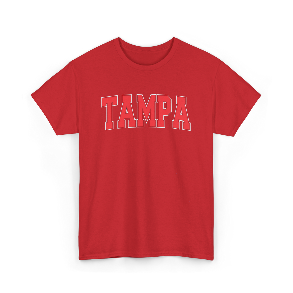 Tampa Florida Sports Varsity Style T-Shirt - Red