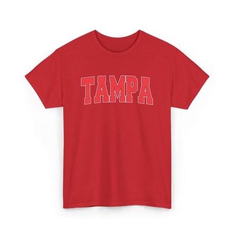 Tampa Florida Sports Varsity Style T-Shirt - Red