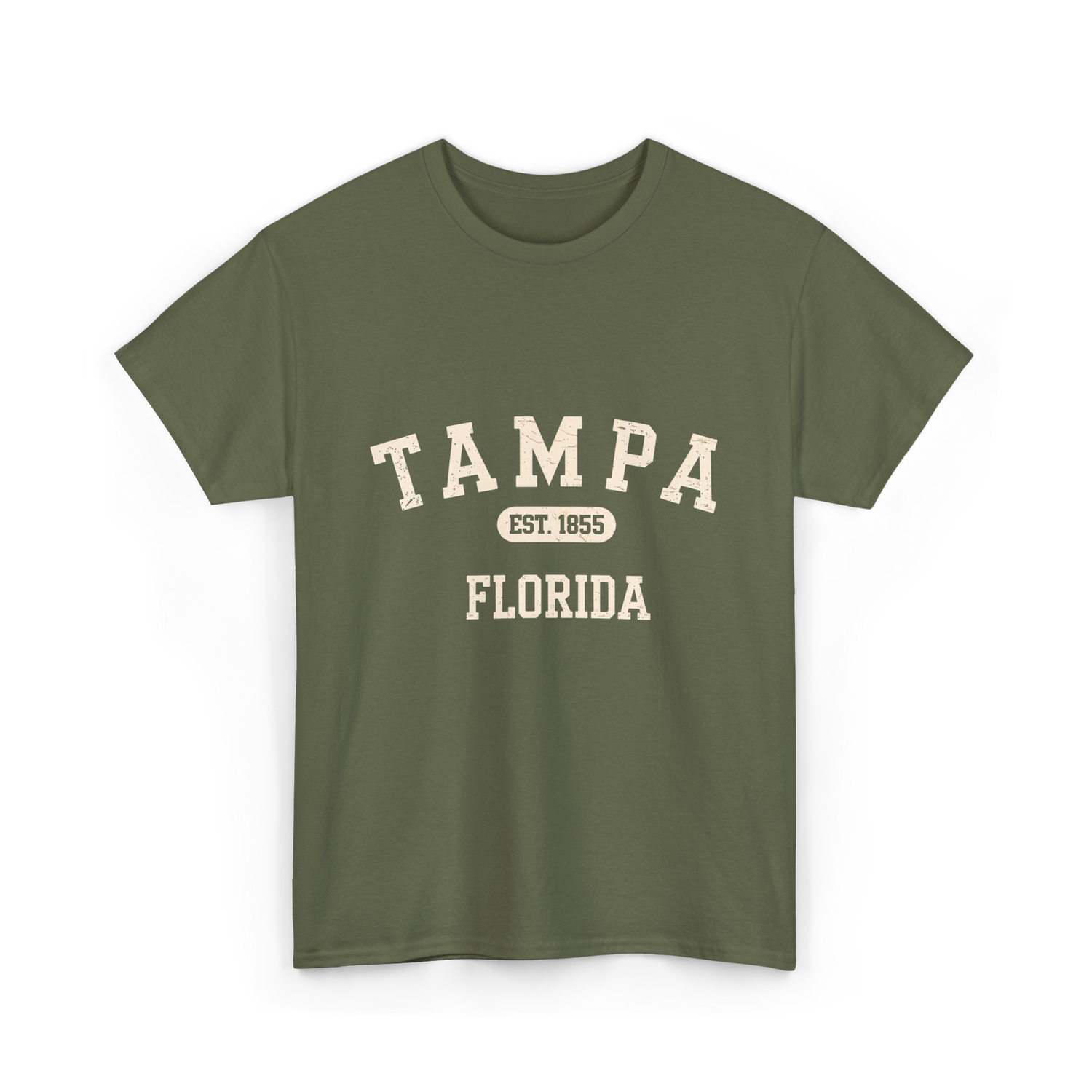 Tampa Florida Vintage Tampa T-Shirt - Military Green