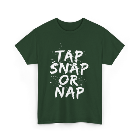 Tap Snap Or Nap Jiu Jitsu T-Shirt - Forest Green