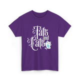 Tats and Cats Art Tattoo T-Shirt - Purple