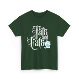 Tats and Cats Art Tattoo T-Shirt - Forest Green