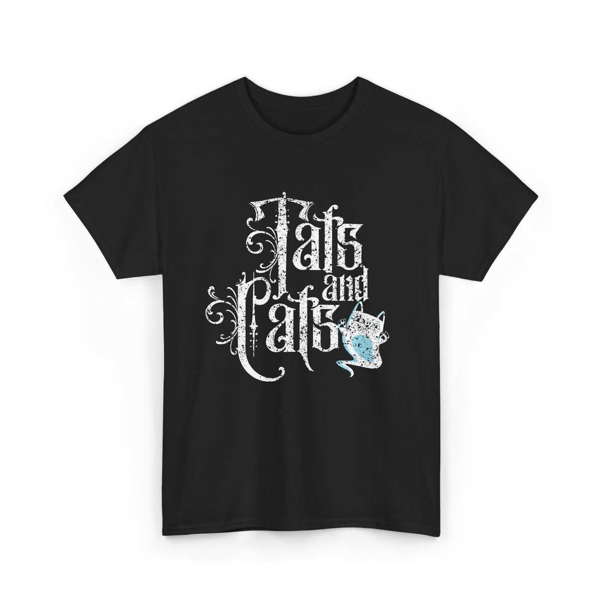 Tats and Cats Cat Tattoo T-Shirt - Black