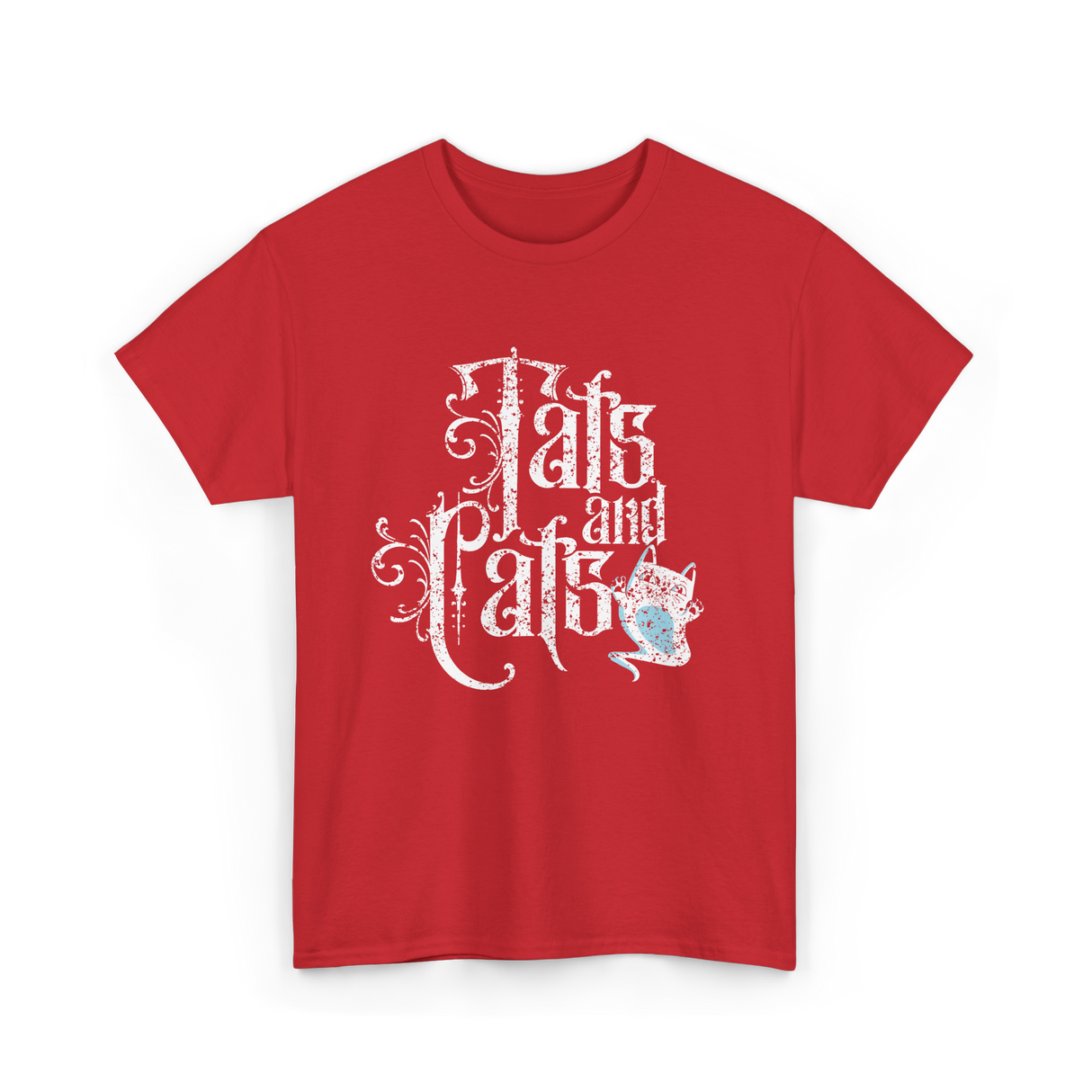 Tats and Cats Cat Tattoo T-Shirt - Red