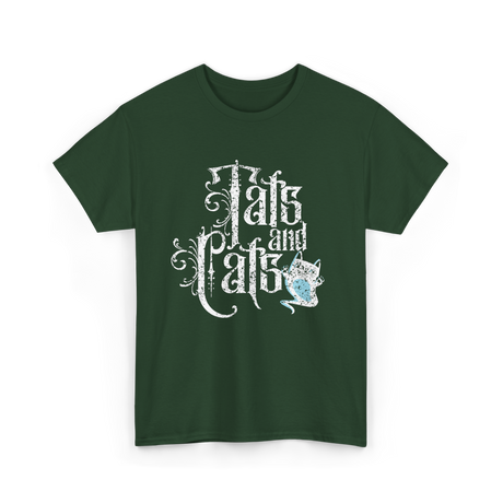 Tats and Cats Cat Tattoo T-Shirt - Forest Green