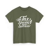 Tax Season Survivor Tax T-Shirt - Military Green