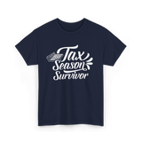 Tax Season Survivor Tax T-Shirt - Navy