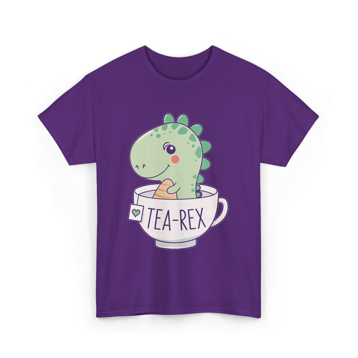 Tea Rex Cute Dinosaur T-Shirt - Purple