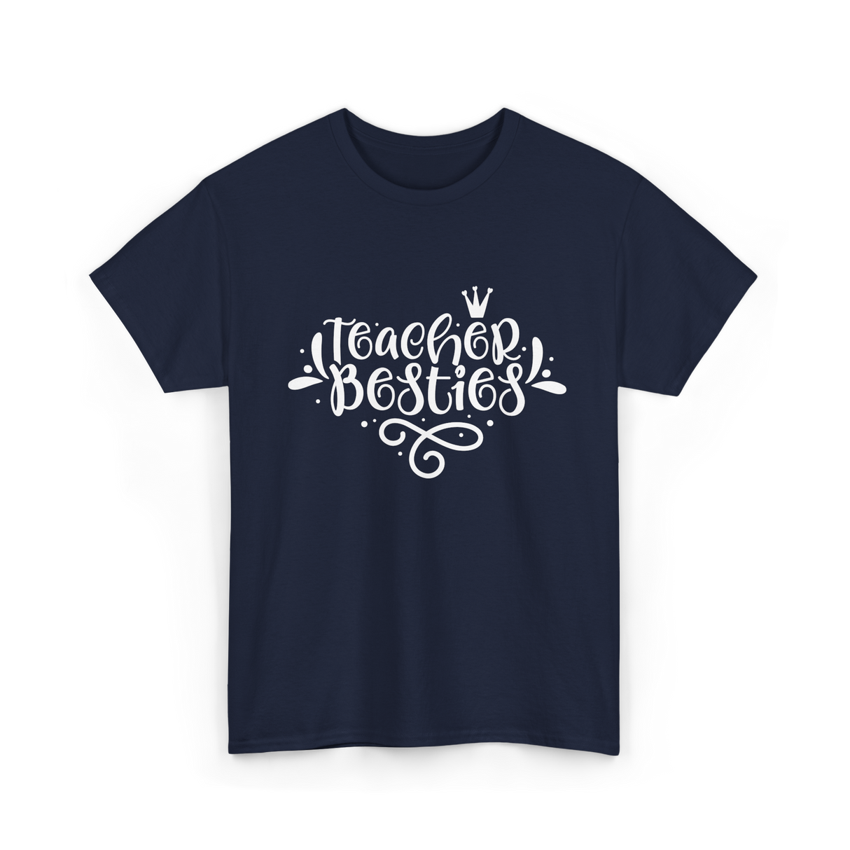 Teacher Besties Friendship Teachers T-Shirt - Navy