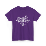 Teacher Besties Friendship Teachers T-Shirt - Purple