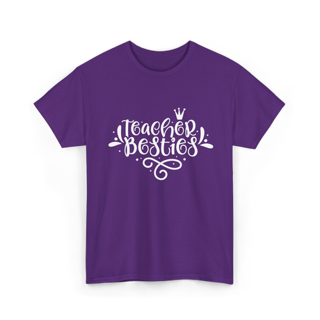 Teacher Besties Friendship Teachers T-Shirt - Purple