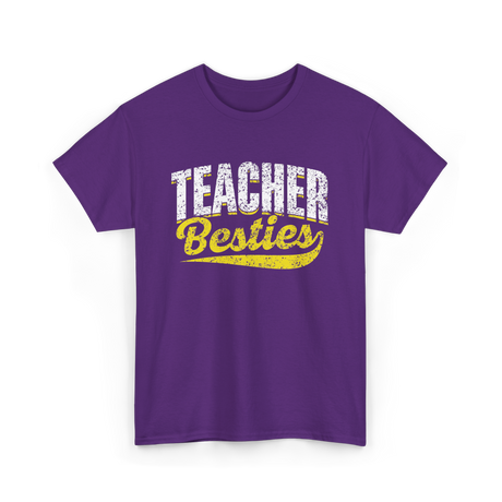 Teacher Besties Friendship Teachers T-Shirt - Purple