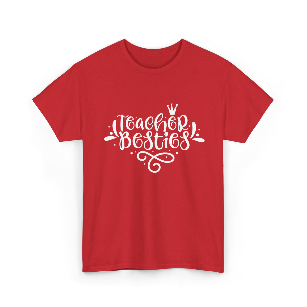 Teacher Besties Friendship Teachers T-Shirt - Red