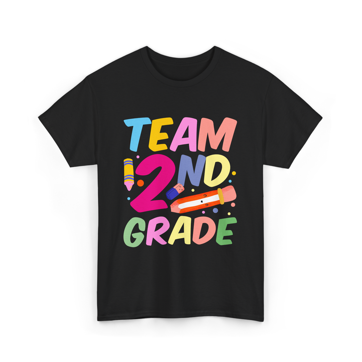 Team 2Nd Grade Teaching T-Shirt - Black