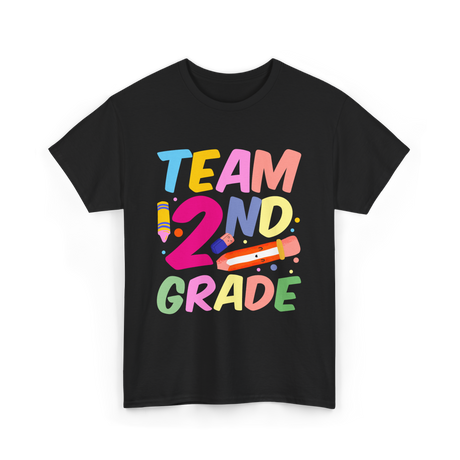 Team 2Nd Grade Teaching T-Shirt - Black