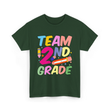 Team 2Nd Grade Teaching T-Shirt - Forest Green