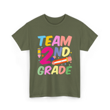 Team 2Nd Grade Teaching T-Shirt - Military Green