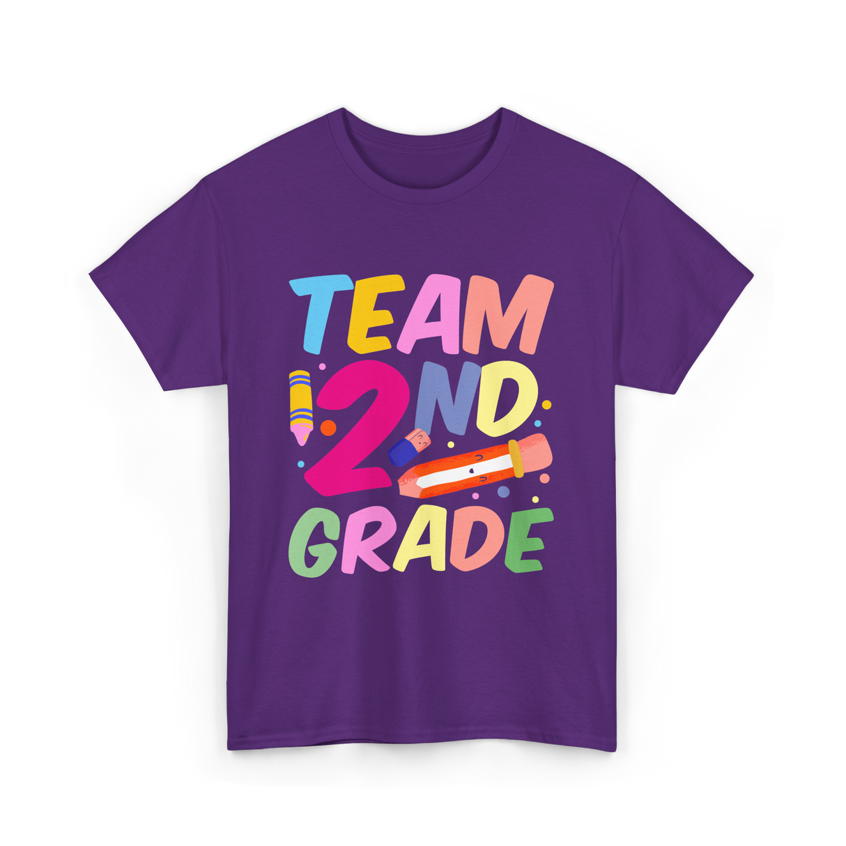 Team 2Nd Grade Teaching T-Shirt - Purple