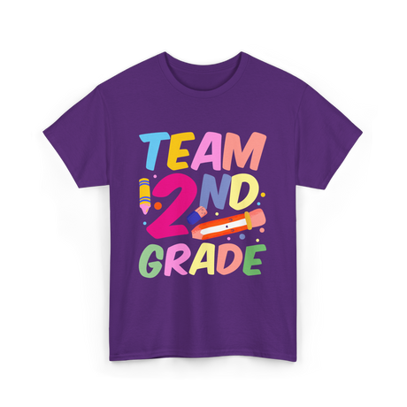 Team 2Nd Grade Teaching T-Shirt - Purple