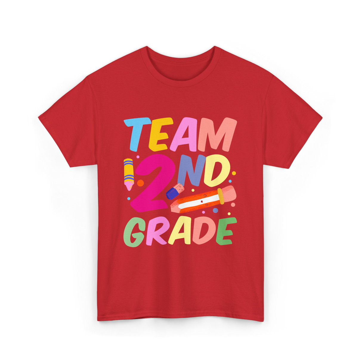 Team 2Nd Grade Teaching T-Shirt - Red