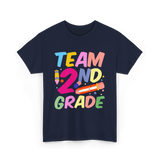 Team 2Nd Grade Teaching T-Shirt - Navy