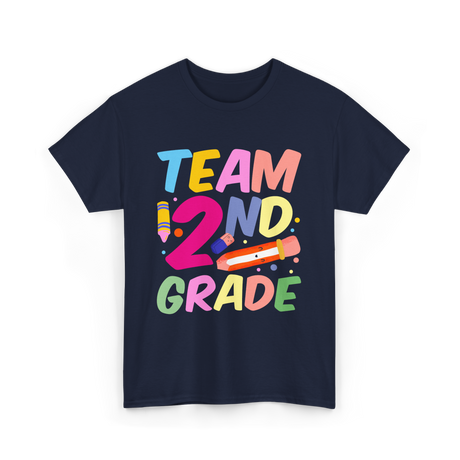 Team 2Nd Grade Teaching T-Shirt - Navy