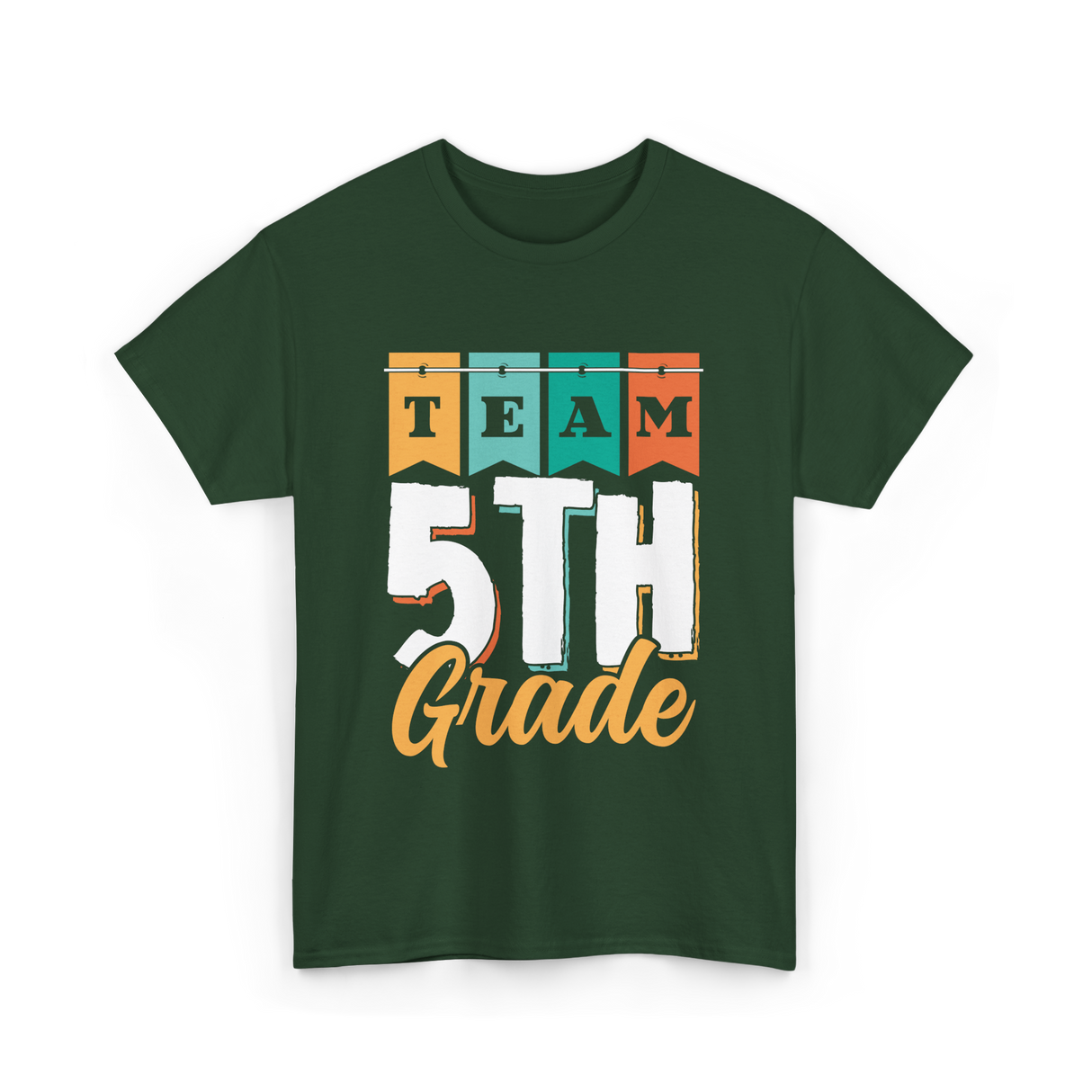 Team 5th Grade Class Grader T-Shirt - Forest Green