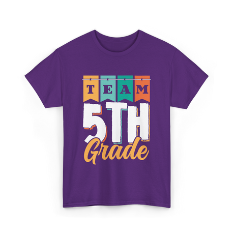 Team 5th Grade Class Grader T-Shirt - Purple