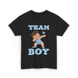 Team Boy Baby Announcement T-Shirt - Black