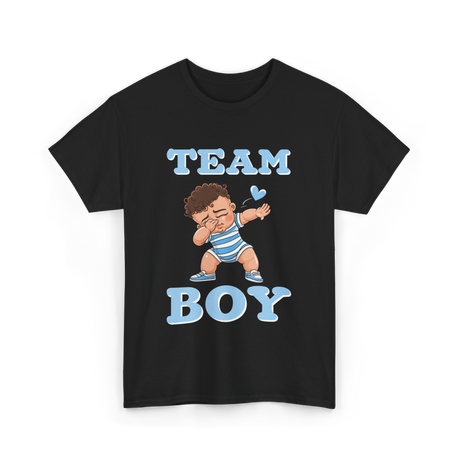 Team Boy Baby Announcement T-Shirt - Black