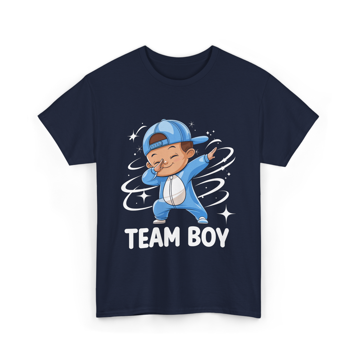 Team Boy Baby Announcement T-Shirt - Navy