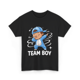 Team Boy Baby Announcement T-Shirt - Black