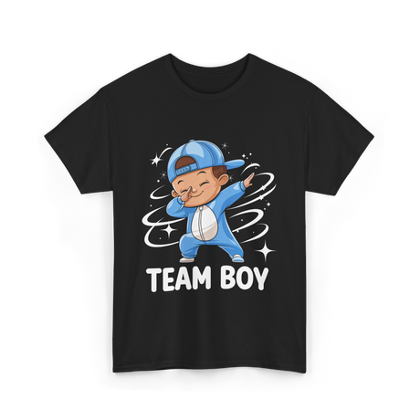 Team Boy Baby Announcement T-Shirt - Black