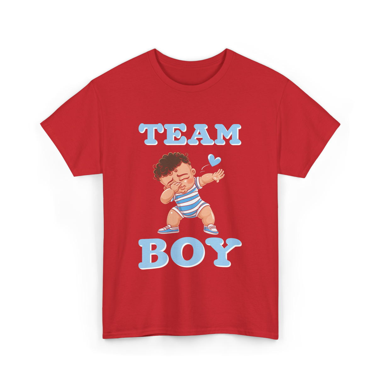 Team Boy Baby Announcement T-Shirt - Red