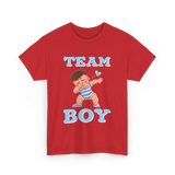 Team Boy Baby Announcement T-Shirt - Red