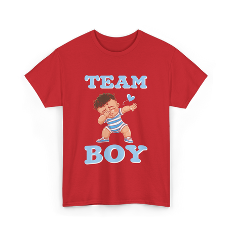 Team Boy Baby Announcement T-Shirt - Red