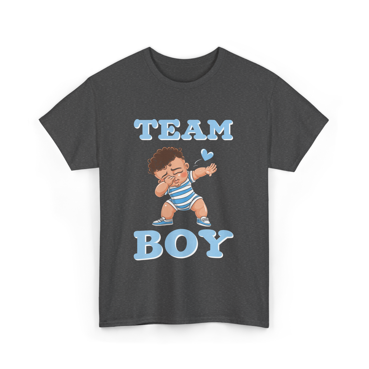 Team Boy Baby Announcement T-Shirt - Dark Heather