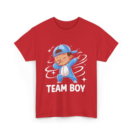 Team Boy Baby Announcement T-Shirt - Red