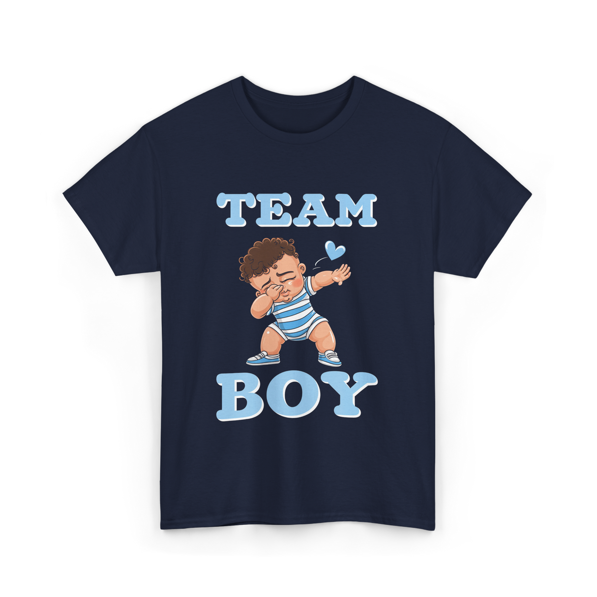 Team Boy Baby Announcement T-Shirt - Navy