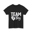 Team Boy Gender Reveal T-Shirt - Black