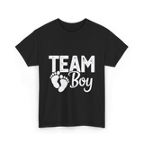 Team Boy Gender Reveal T-Shirt - Black