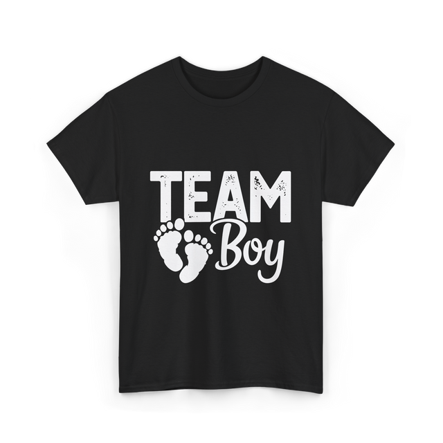 Team Boy Gender Reveal T-Shirt - Black