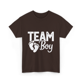 Team Boy Gender Reveal T-Shirt - Dark Chocolate